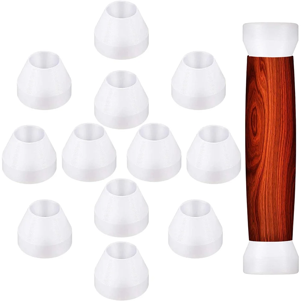 

12 Pieces Pen Bushings White Pen Bushings Non-Stick Durable Pen Bushings Synthetic Bushings for CA Finishing Pen Turning