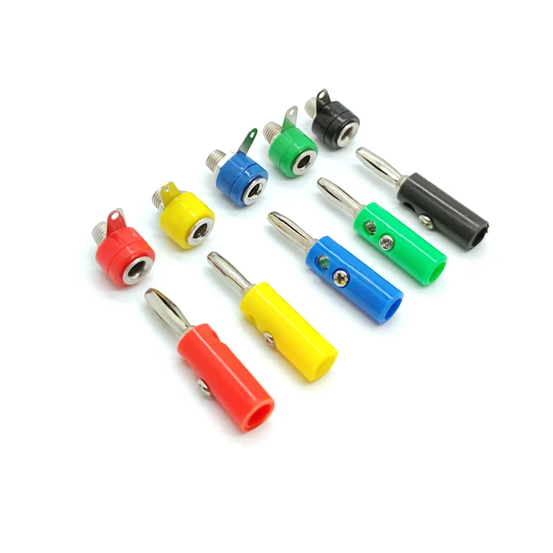 5 Pairs 4mm Banana Plug and Socket Kit Audio Speaker To Insert Connector DIY Model Parts