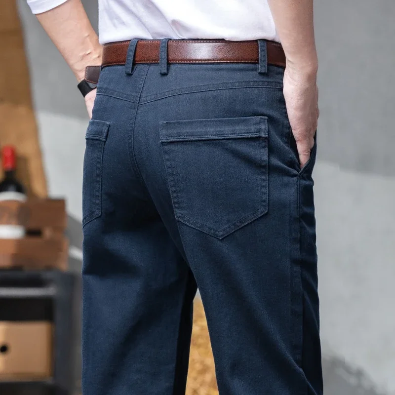 New Autumn and Winter Casual Loose Straight Leg Elastic High-quality Men's Business Casual Pants