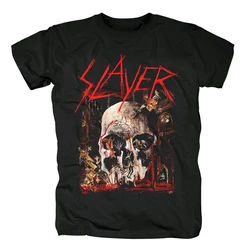 Vintage Slayer Show No Mercy T Shirt Mens Fashion Short Sleeve Tshirt Harajuku Streetwear Hip Hop Cotton T-Shirt Tee Tops