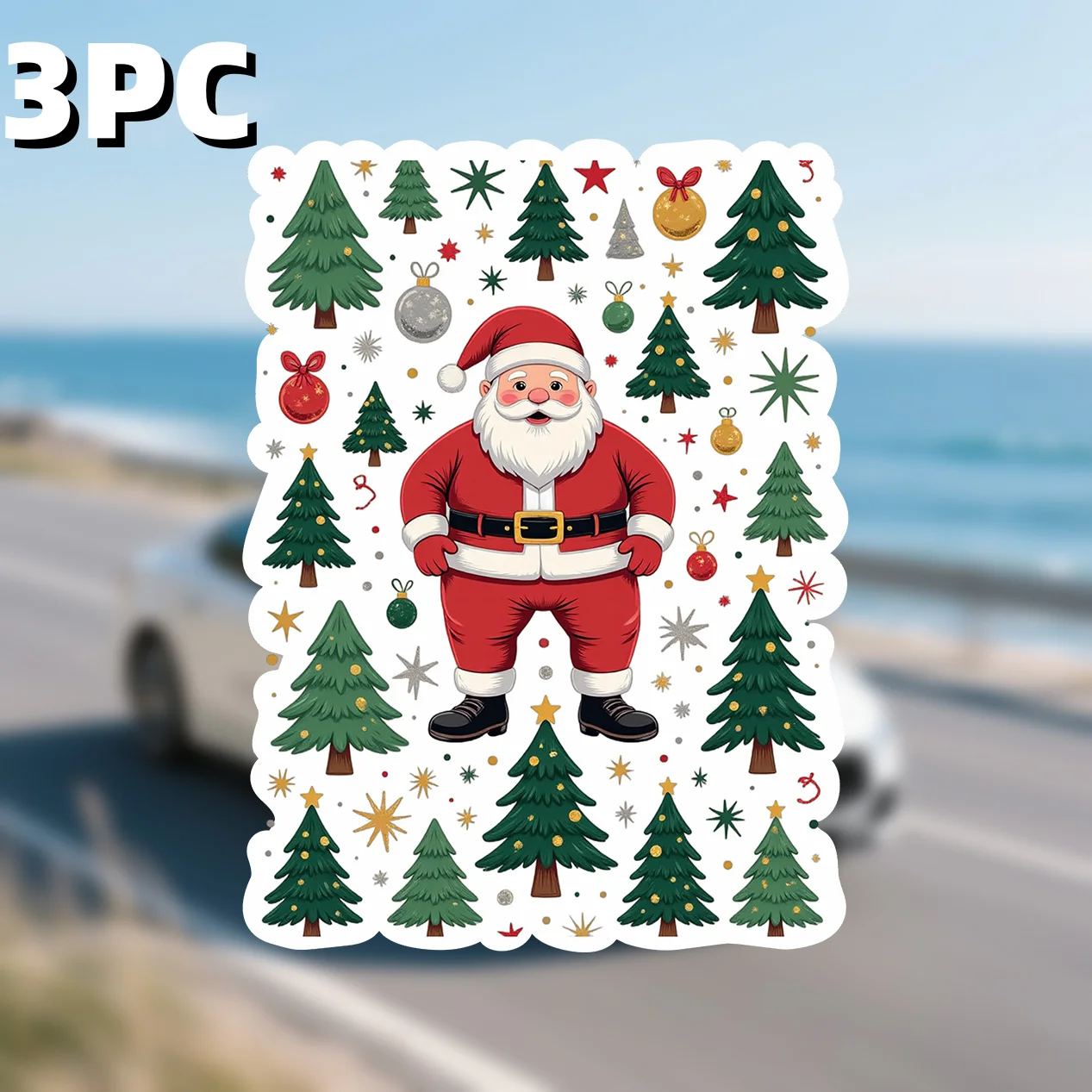 

Creative Christmas Theme Stickers HD Waterproof Vinyl Car Stickers Notebook Decoration Motorcycles