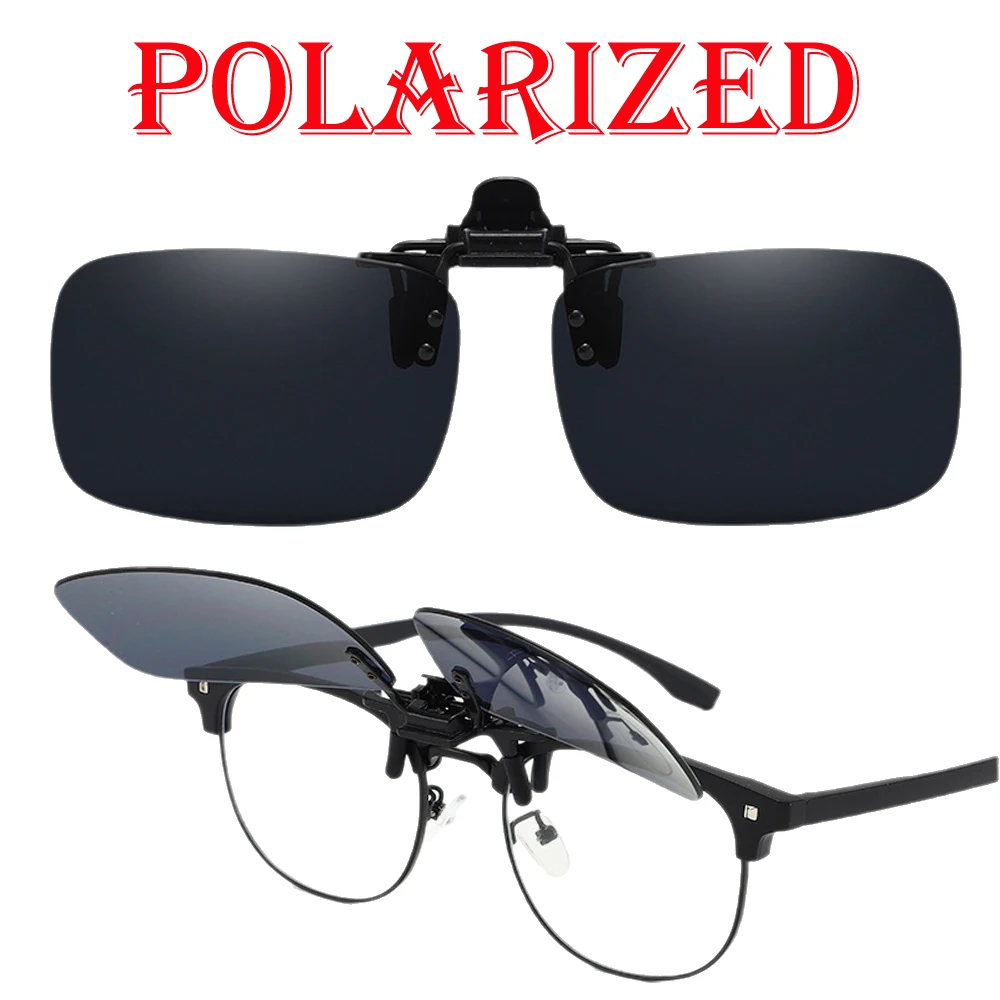 1 Stück / 2 Stück polarisierte Clip-on-Sonnenbrille, Myopie-Sonnenbrille, Driving Shades, Angelbrille, Nachtsichtbrille