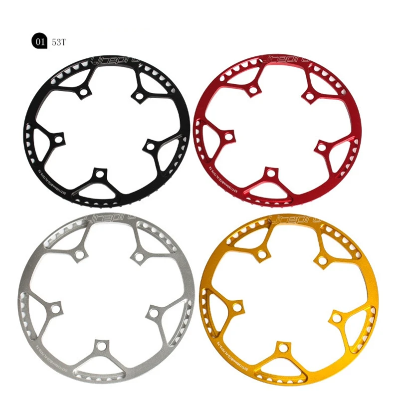 For Brompton Ultralight BCD 130mm 45/47/53/56/58T AL7075-T6 Alloy BMX Chainring With Guard Folding Bicycle Disc Bicycle Parts