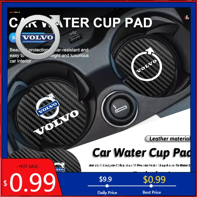 

Стайлинговые молдинги, 2 шт., автомобильные подставки для воды, противоскользящая накладка, аксессуары для интерьера для Volvo XC90 V90 V60 XC60 V40 S80 S60 S90 C40 XC40