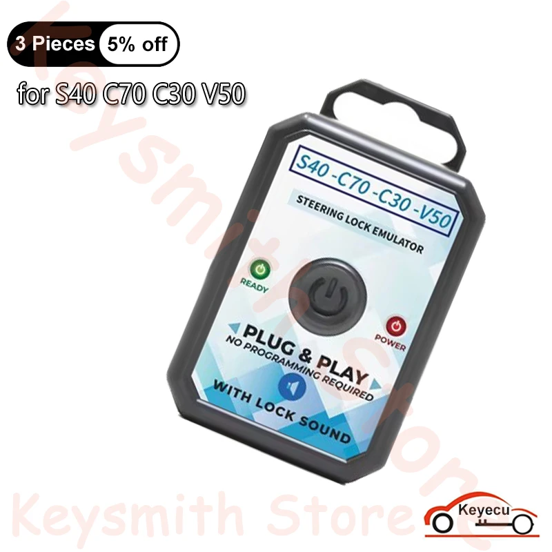 KEYECU for Volvo S40 C70 C30 V50 Steering Lock Emulator Simulator With Sound Plug and Play No Need Programming