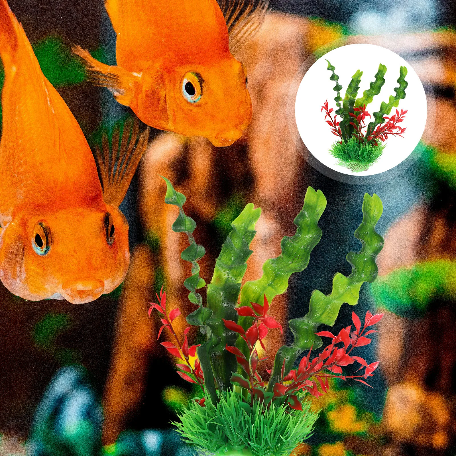 

Artificial Aquatic Plant Decoration Realistic Underwater Aquarium Ornament for Fish Tank Accessories Home Office Decor