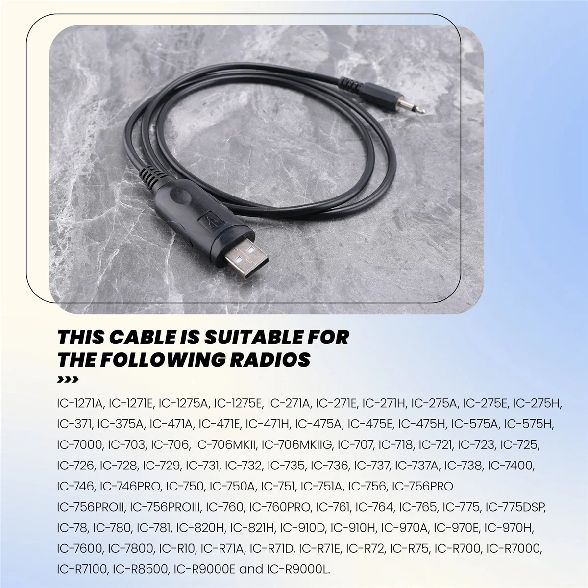 CI-V Cat Interface Cable For Icom CT-17 IC-706 Radio With CD CT17_N34R