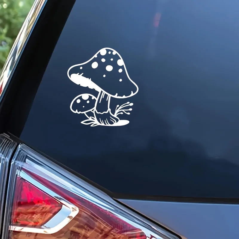 

1pc Cute Mushroom Vinyl Sticker Weatherproof Waterproof Decal for Laptop Truck Wall Outdoor Use