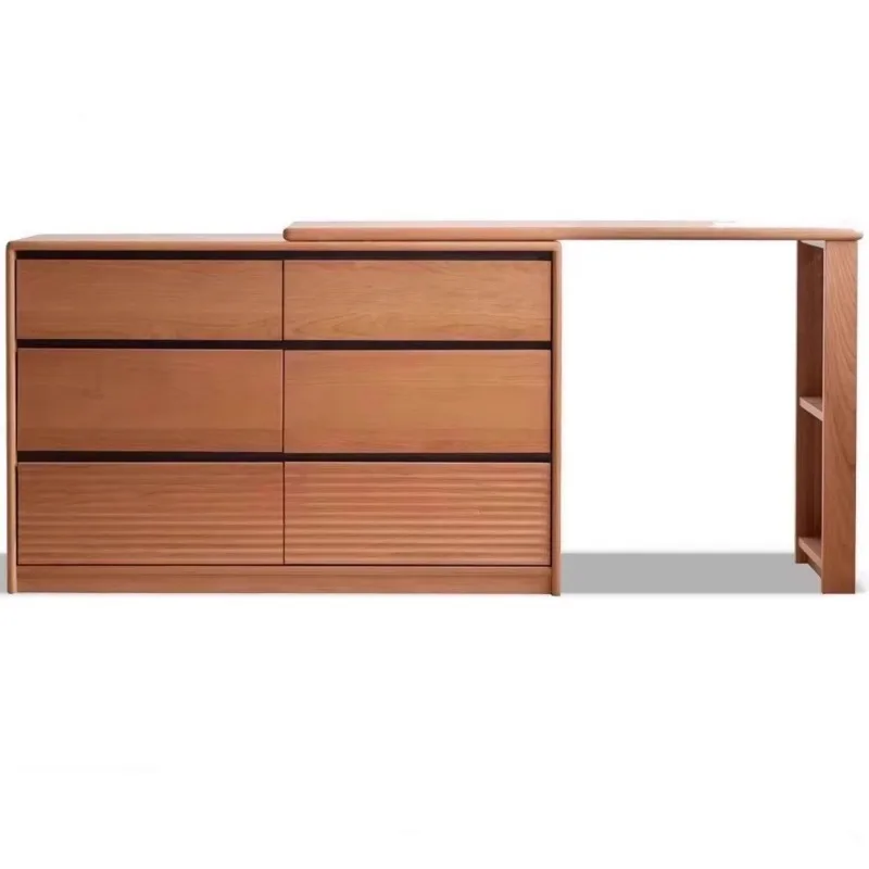 

Solid wood dressing table cherry wood vintage home corner dressing table simple chest of drawers dresser in one