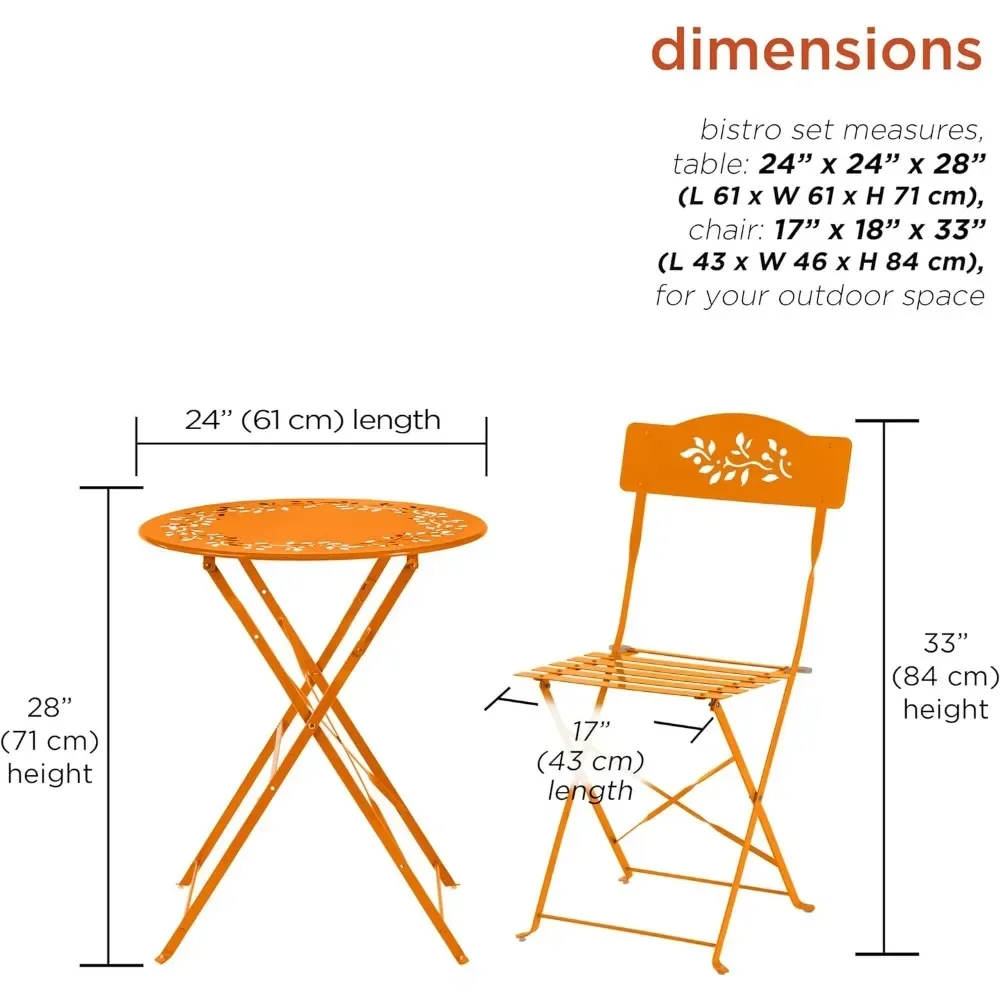 Corporation MSY100A-OR Bistro Set, Table: 24