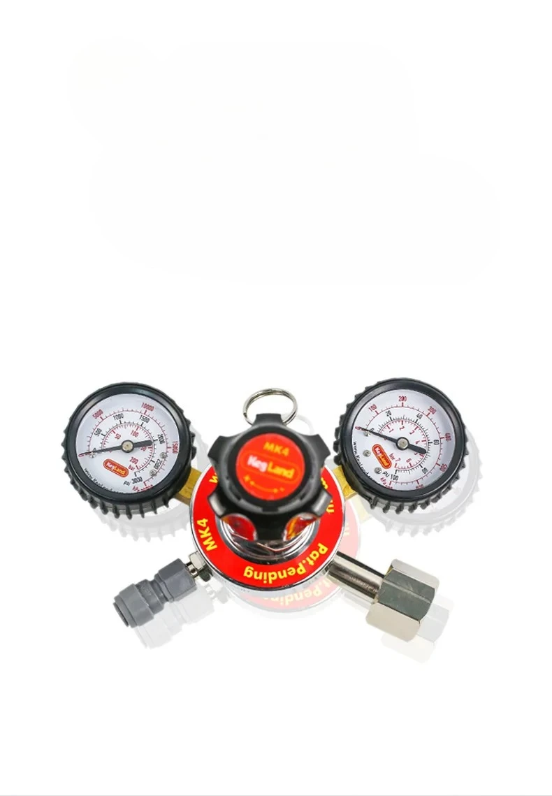 Craft Beer CO2 Pressure Reducing Valve Gas Gauge Carbon Dioxide Cylinder Pressure Gauge Dual Gauge KL07429 KegLand