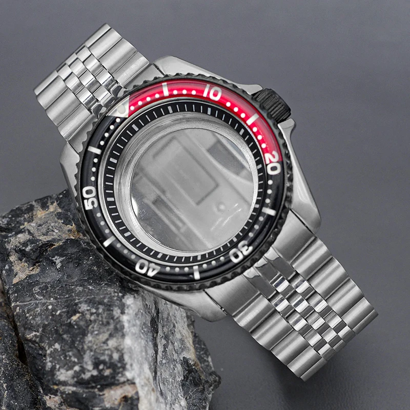 منتج مخصص ووتش حالة ومجموعة سوار صالح NH35 NH36 7S 4R حركة الياقوت الزجاج SKX007 SKX009 SRPD ساعة #3