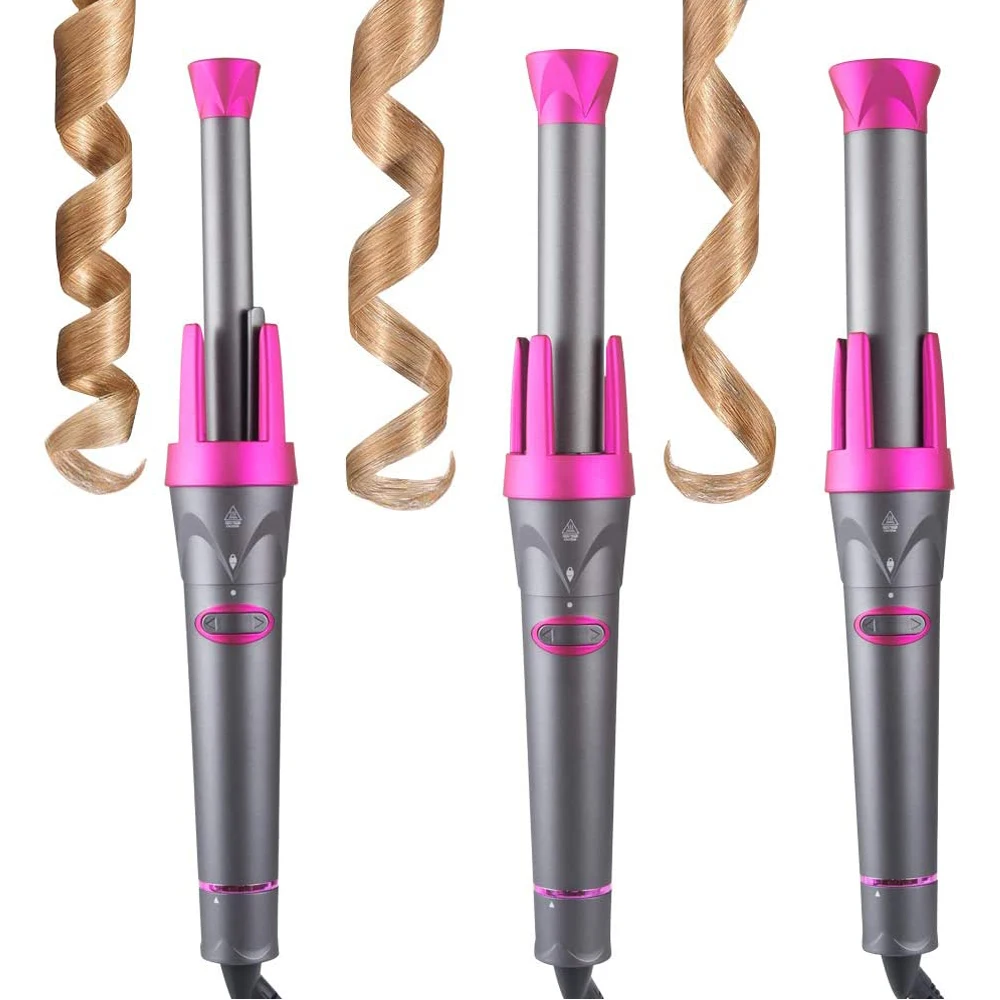 

RUCHA Automatic Curling Iron 3 In 1 Hair Curler Wand Rollers with Interchangeable Ceramic Barrels Fast Heating Curling Iron Wand