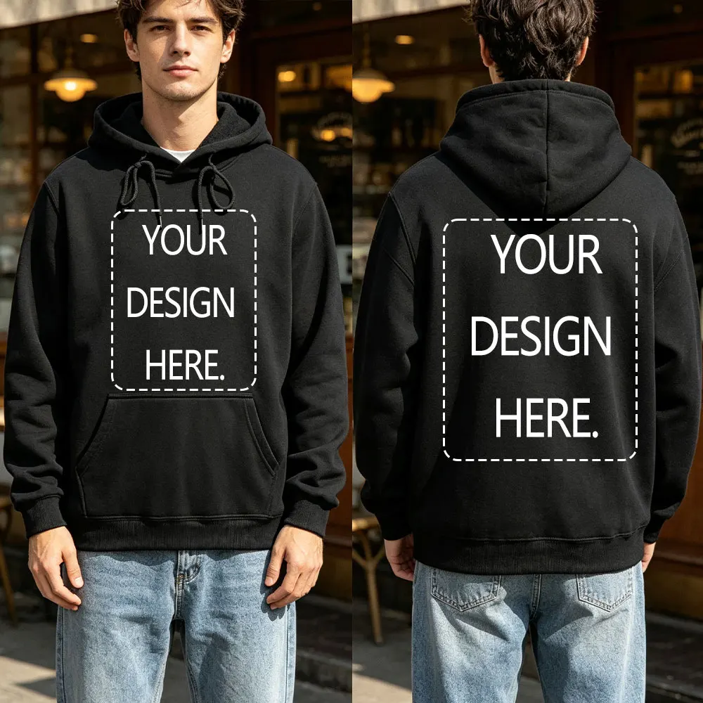 Custom Hoodie Men Women Personalized Sweatshirt DIY Print Your Design Pullover Unisex Tops Autumn Streetwear Customized Gift