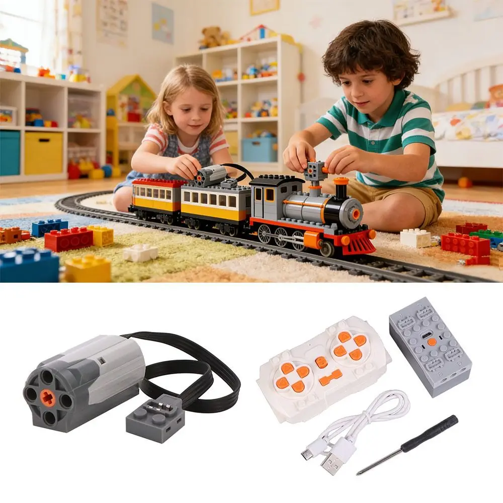 ชุดควบคุมระยะไกลแบบตั้งโปรแกรมได้ระดับมืออาชีพ ชุดบล็อกตัวต่อควบคุมอัจฉริยะแบบชาร์จไฟได้ กล่องแบตเตอรี่ สำหรับงาน DIY