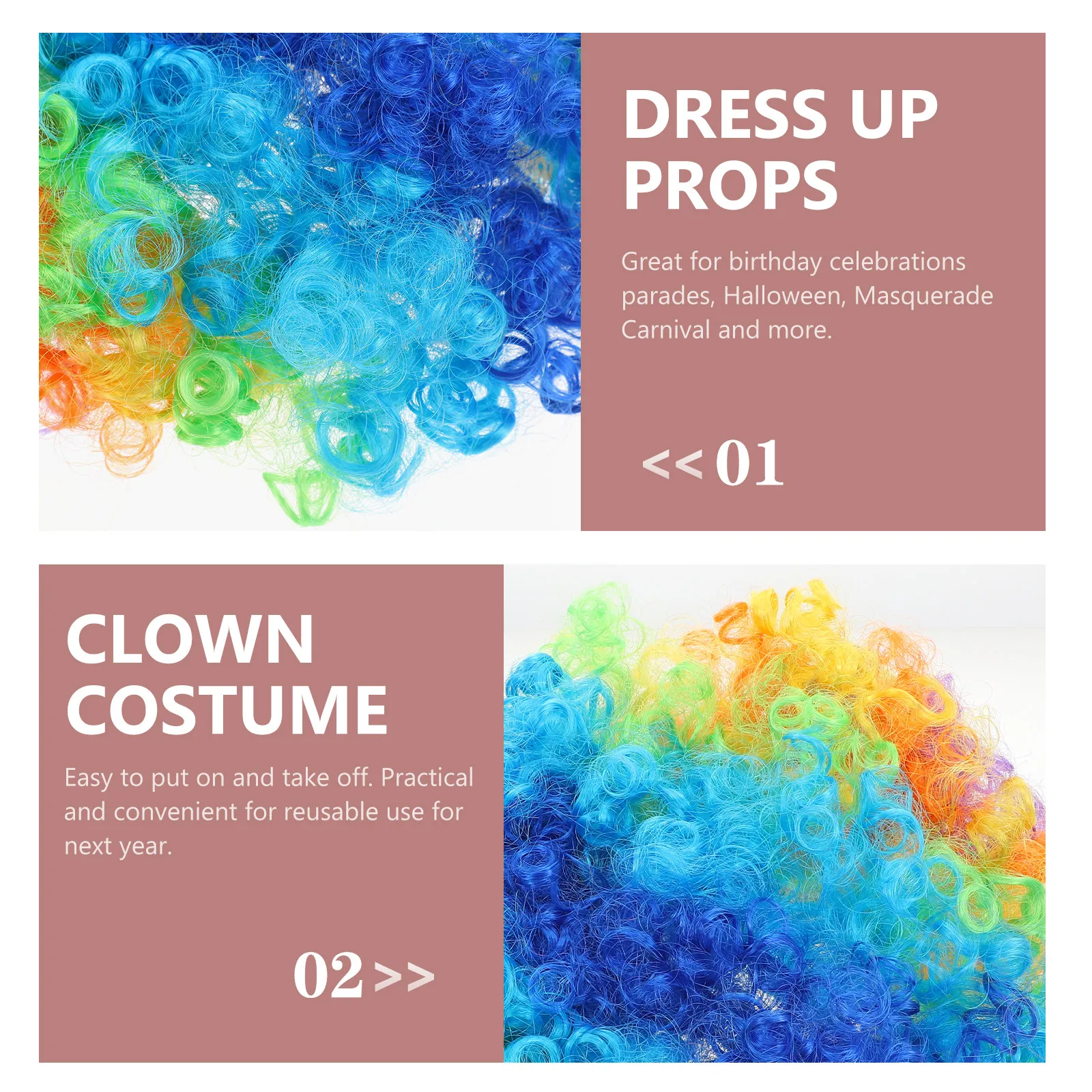 

Набор для косплея клоуна: особенный привлекательный дизайн, легко надевается, для вечеринок на Хэллоуин, карнавалов, маскарадов, дней рождения и праздничных мероприятий