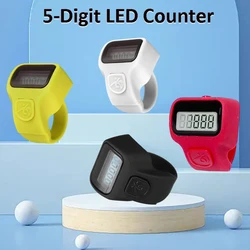 5 Digital LED Counter Electronic Finger Clicker Smart Ring Click Lap Counter Event Clicker Finger Counters Golf Lap Counting