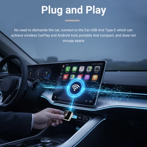Беспроводной адаптер Spedal CarPlay 2025 для Android Auto, USB Type-C — фото товара