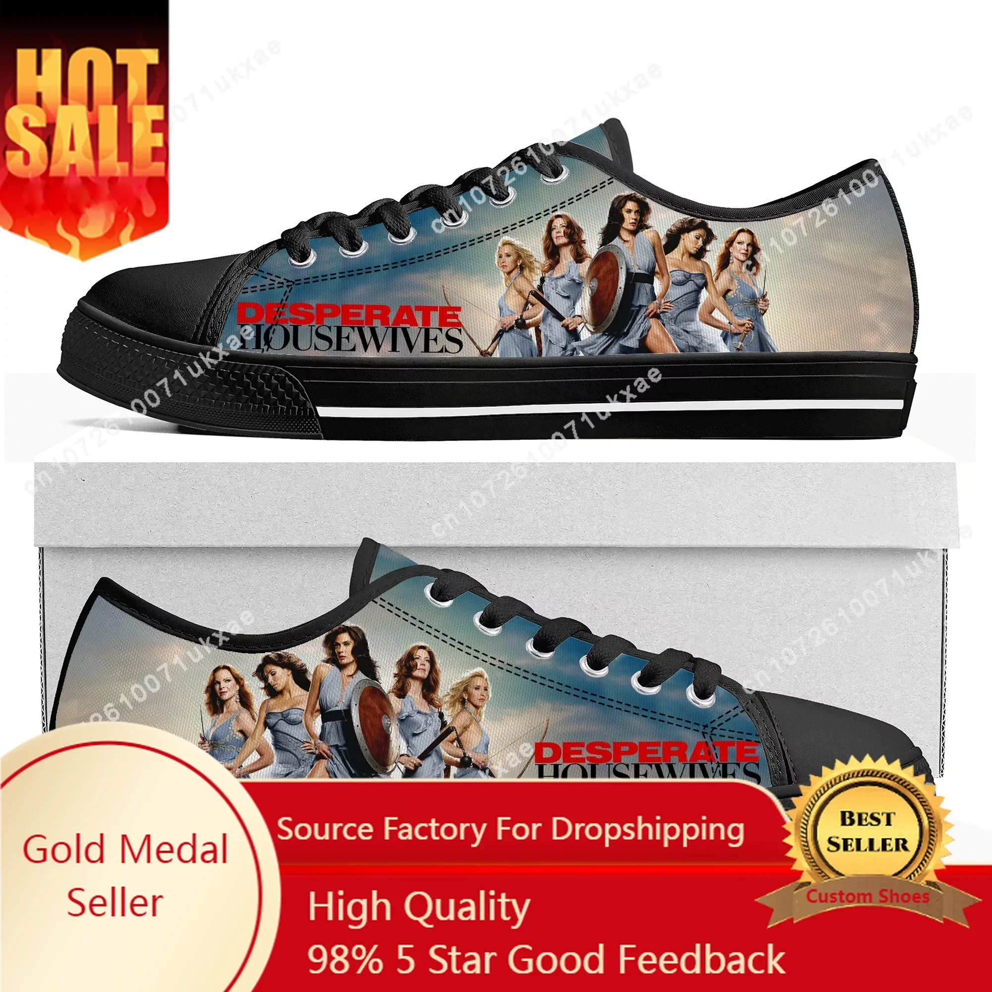 

Desperate Housewives Low Top Sneakers Mens Womens Teenager Bree Van de Kamp Canvas Sneaker couple Casual Shoes Custom Made Shoe