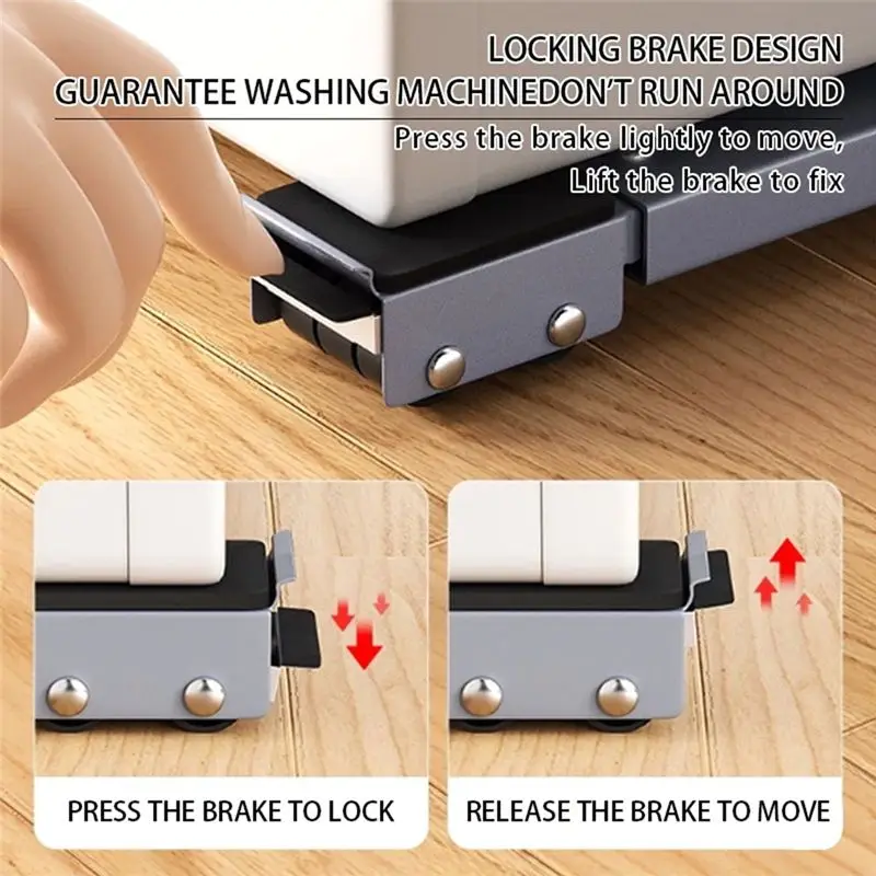 A21Q -Washing Machine Base With 24 Wheels Refrigerator, Air Conditioner, Computer Host Base Stand Movable Base Stand