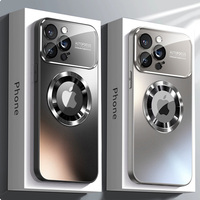 New Titanium Metallic Luxury Matte Case For iPhone 16 15 14 13 12 11 Pro Max Plus For Magsafe Glass Lens Camera Protection Cover