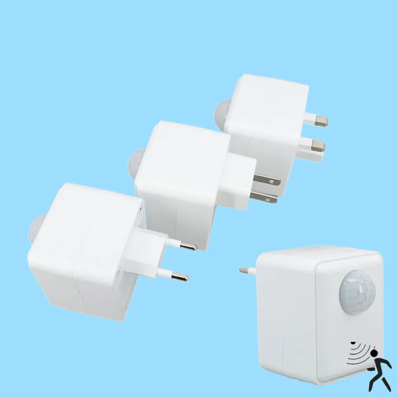 AC 110v-240V E27 Socket Led Lamp Base Bulb Holder EU US UK Motion Sensor PIR Human Light Adapter Converter Adjustable C1