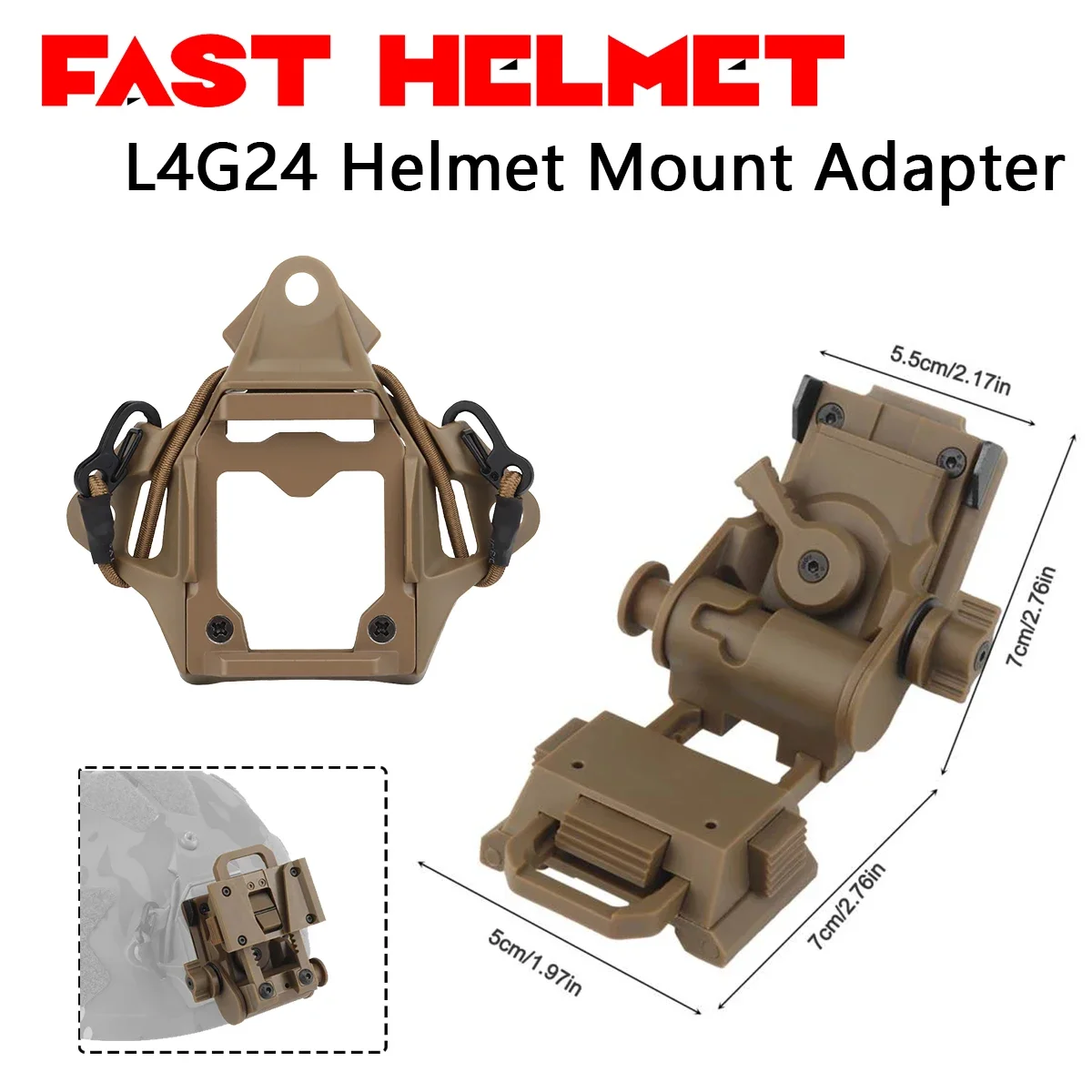 Nylon L4G24 NVG Mount Bracket Holder Foldable NVG Mount Helmet Adapter VAS Shroud 3 Hole Helmet Mount for PVS15 PVS18 PGPNVG18