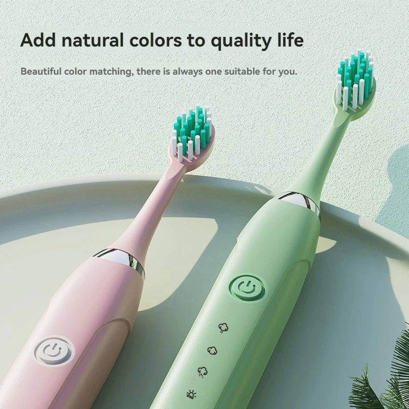 3pcs Adult Toothbrush Vibration Soft-bristle Toothbrush Oral Irrigator Battery Automatic Ultrasonic Adult Electric Toothbrush