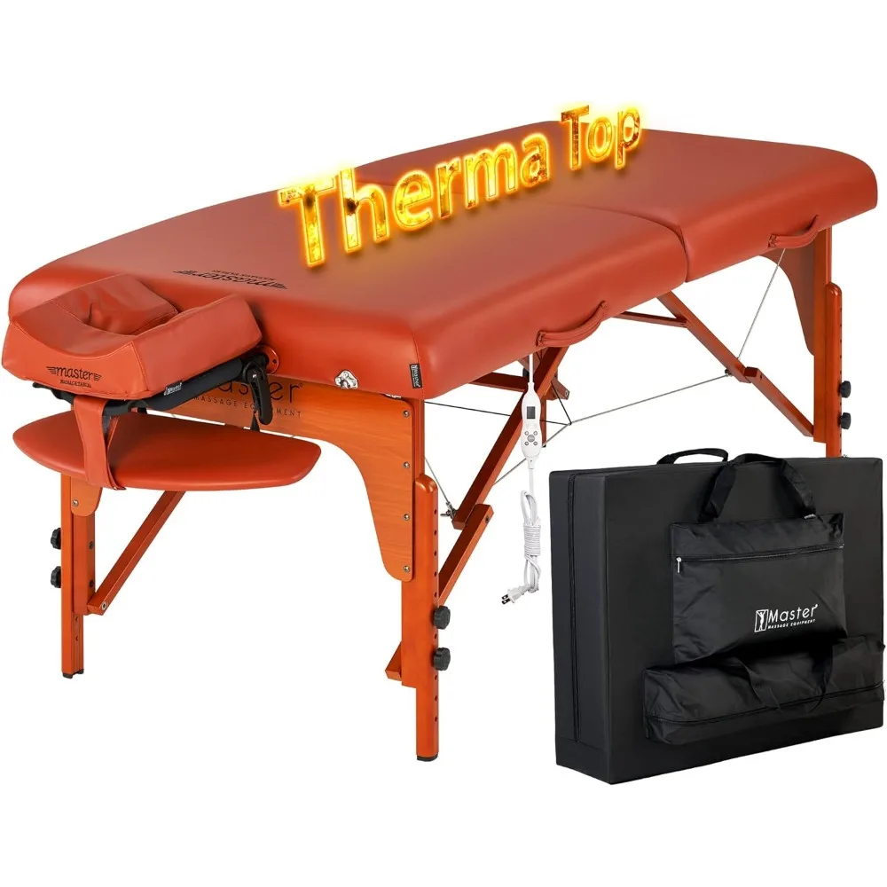 Master Massage 31 "pacchetto lettino da massaggio portatile Santana Therma Top (cuscinetti riscaldanti incorporati)