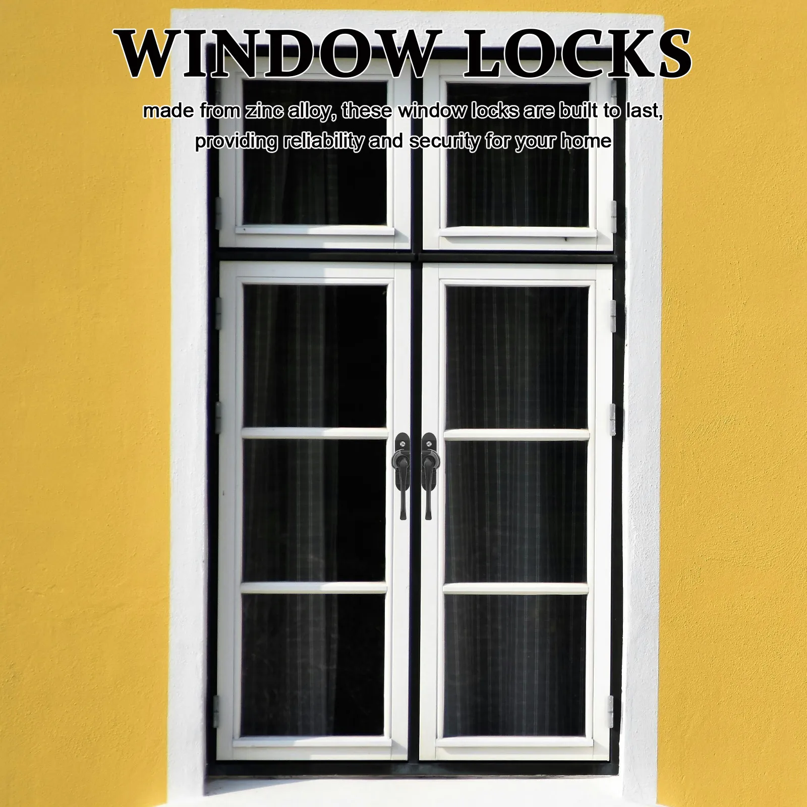2Pcs Sliding Window Lock Buckle Zinc Alloy Heavy Duty Sash Lock Easy Locking Sliding Window Security Replacement Parts