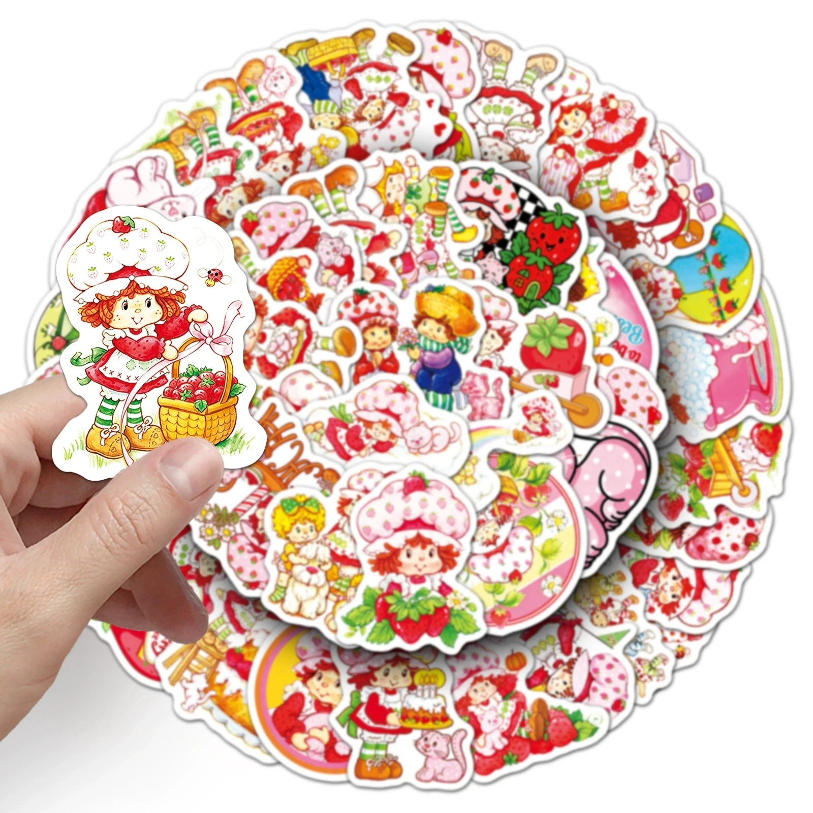 50 Buah Stiker Strawberry Shor - Strawberry Huller ulasan dan harga