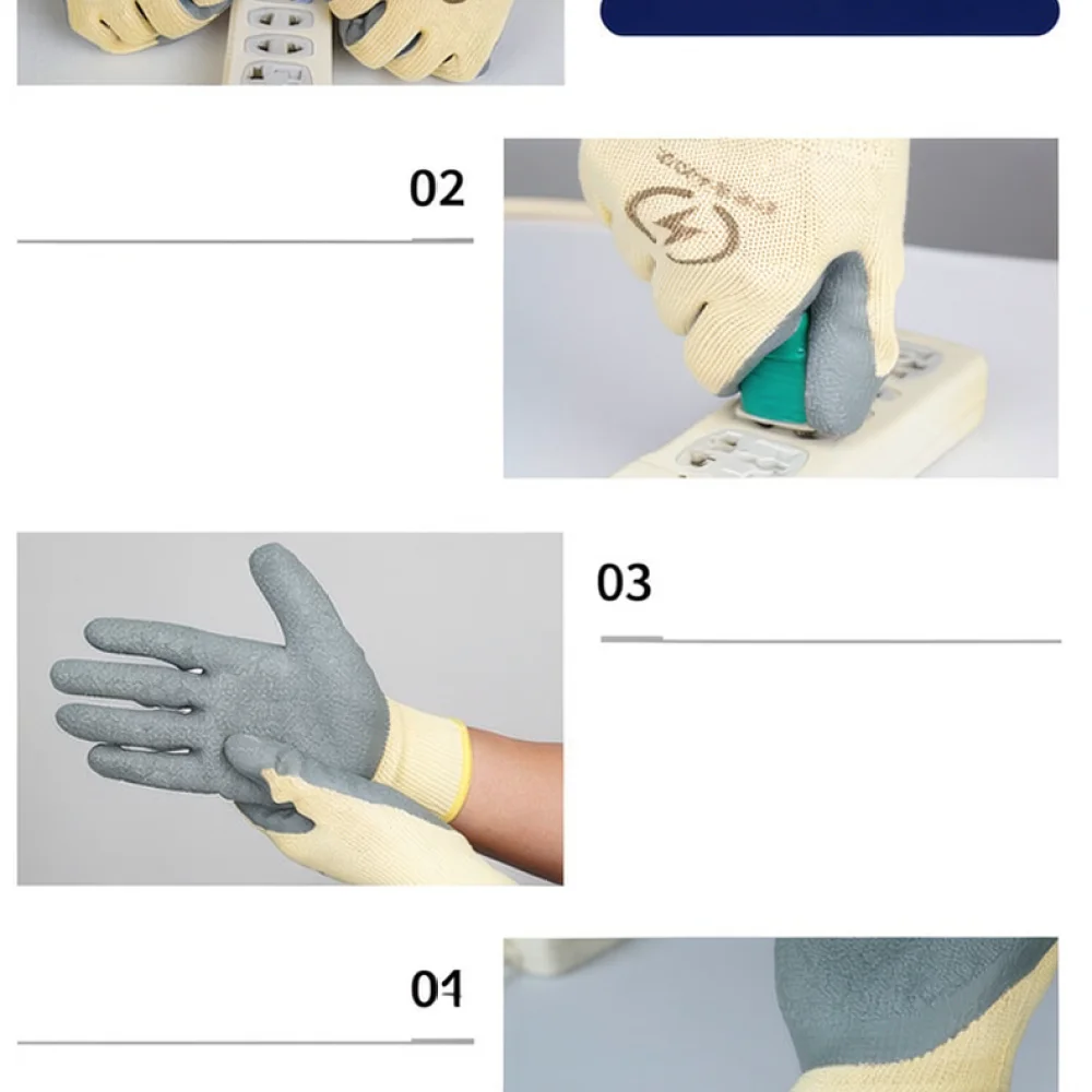 Professional Electrician Rubber Gloves For For Jinbuan 400V Insulation Safety Protection Flexible Thin Hand Operation Tool