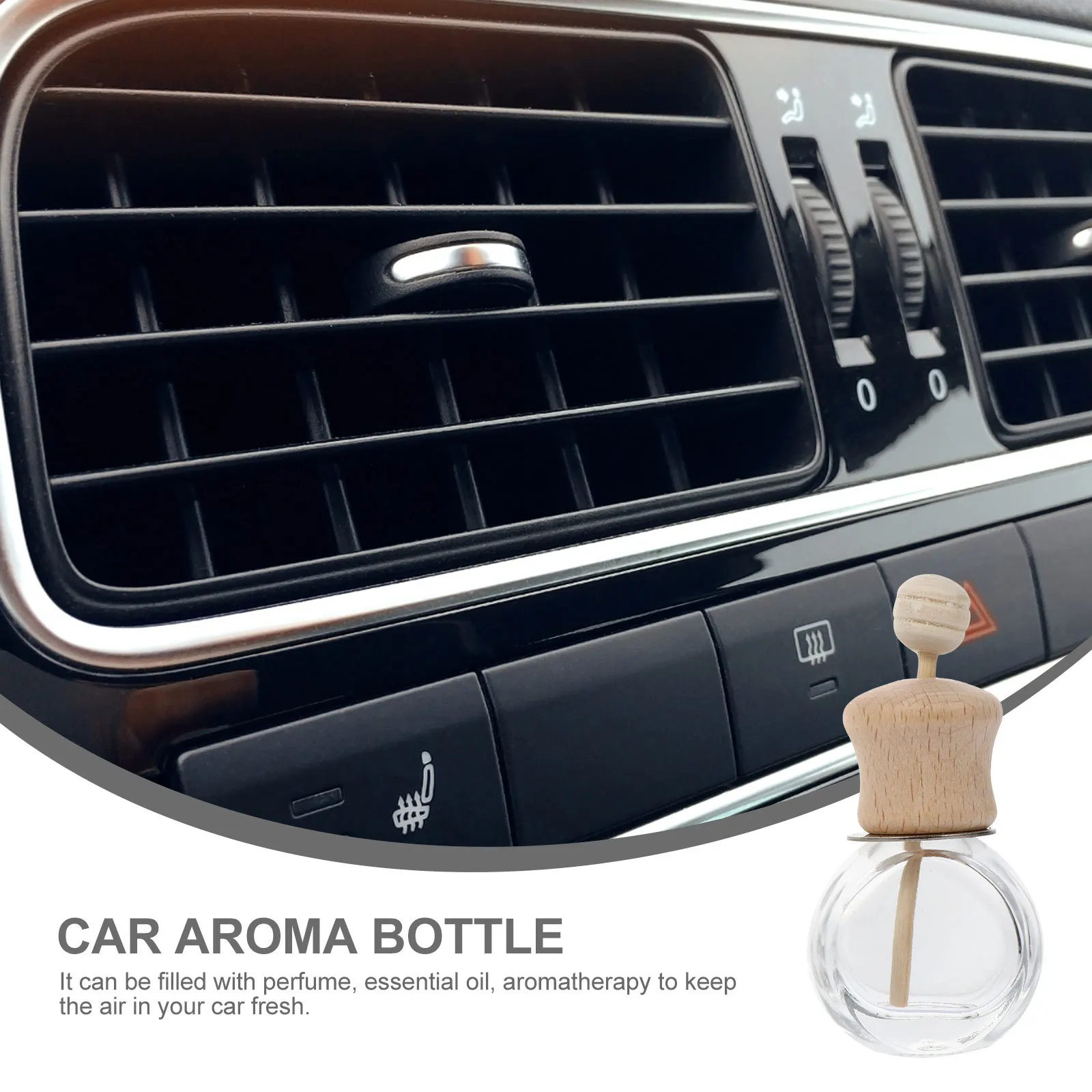 

3Pcs Empty Fragrance Bottle for Car Aroma Diffuser Reusable Aromatherapy Bottle Diffuser for Vent Perfume Oil Dispenser