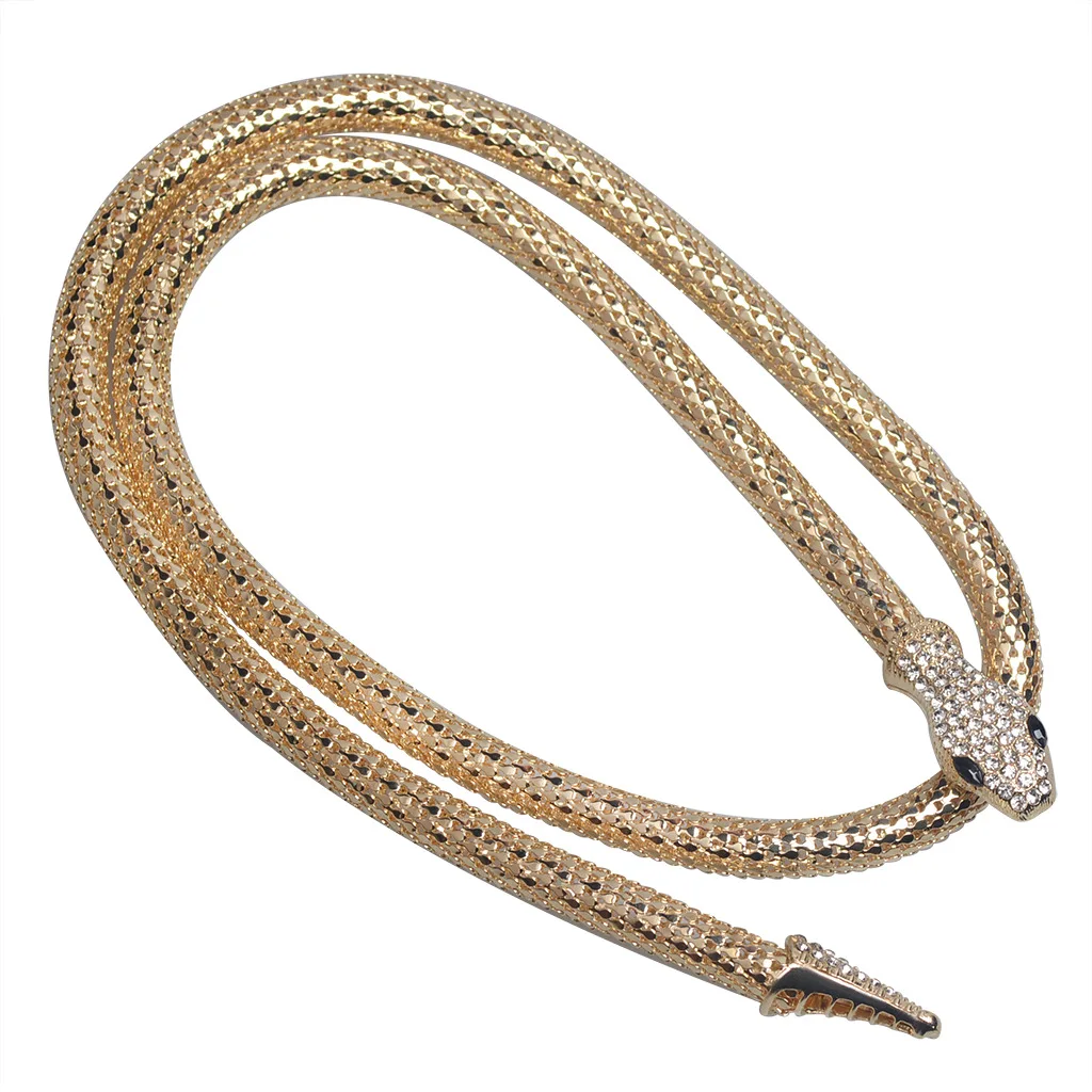 القلائد المعدنية الأفعى للنساء مجوهرات الأزياء الربيع سلسلة قلادة فاسق نمط جديد كريستال العصرية اكسسوارات هدية #2