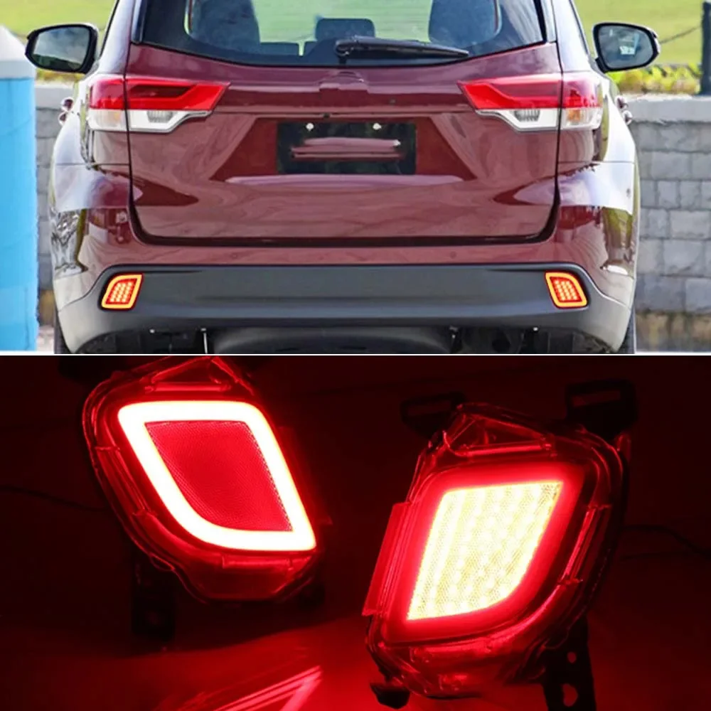 LED Rear Brake Tail Light fog light foglights Rear bumper light for Toyota Highlander 2015 2016 2017 2018 2019