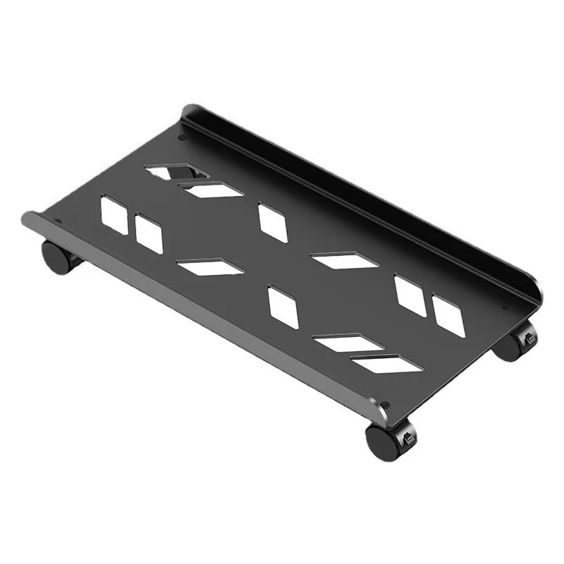 

Computer Tower Stand with Wheels Steel Frame 1.2mm Thick Rolling Holder Cart Office Accessories