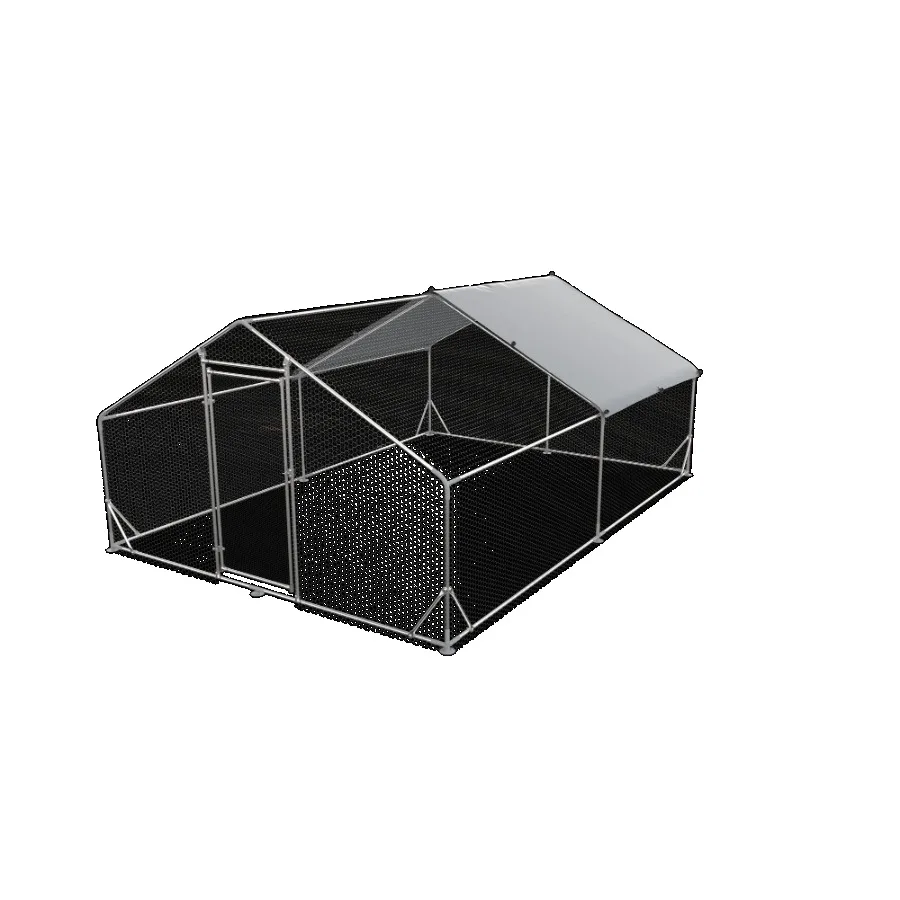Gran gallinero de metal para caminar, jaula para aves de corral, gallina, casa para correr, conejos, jaula para hábitat, gallinero en forma de giro con impermeable y antiult