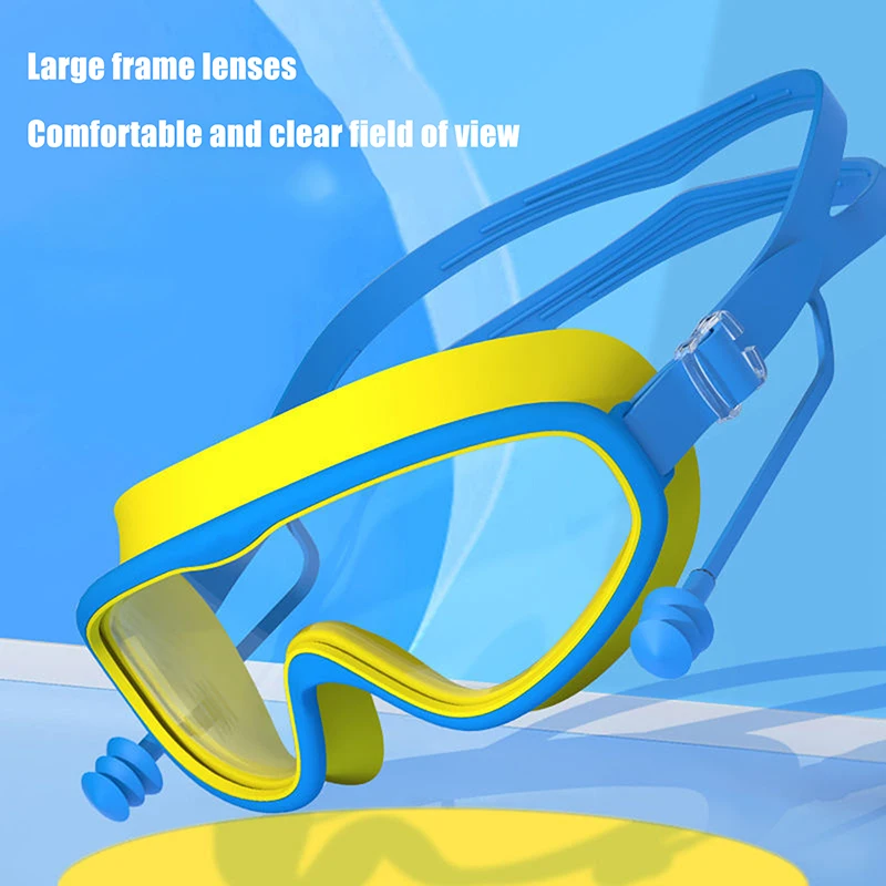 2025 Schwimmbrille mit großem Rahmen für Kinder, hochwertige Antibeschlag-Schwimmbrille, wasserdichte HD-Schwimmbrille, Schwimmausrüstung