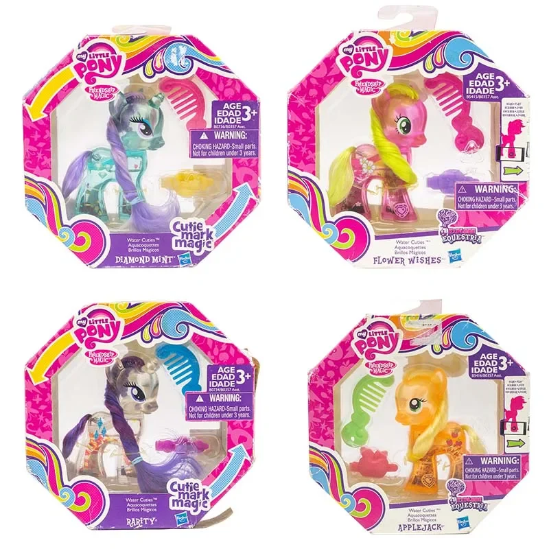 Hasbro My Little Pony Crystal Transparent Anime Figure Explore Equestria Twilight Sparkle Rarity Action Figure Model Toys