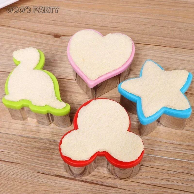 Cartoon Cute Bread Sandwich Cutter Kids Breakfast Lunch Vegetable Cutting Mold Dinosaur Butterfly Shape Cookie Baking