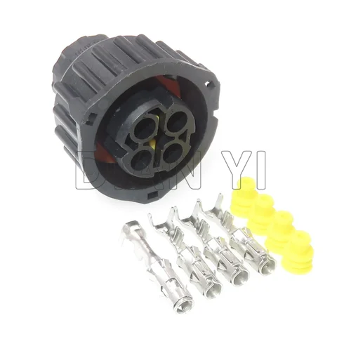 Imagen 2 del producto 1 juego de 4 vías 1- 1813099 -1 967325 -1 1- 1813099 -2 Conector eléctrico del sensor de oxígeno automotriz del conjunto de CA enchufe impermeable del coche