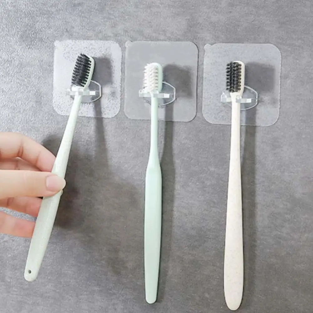 1/3/5/10/15PCS Toothbrush Stand Durable Multi-functional Bathroom Supplies Toothbrush Cover Wall-mounted Punch-free Razor Holder