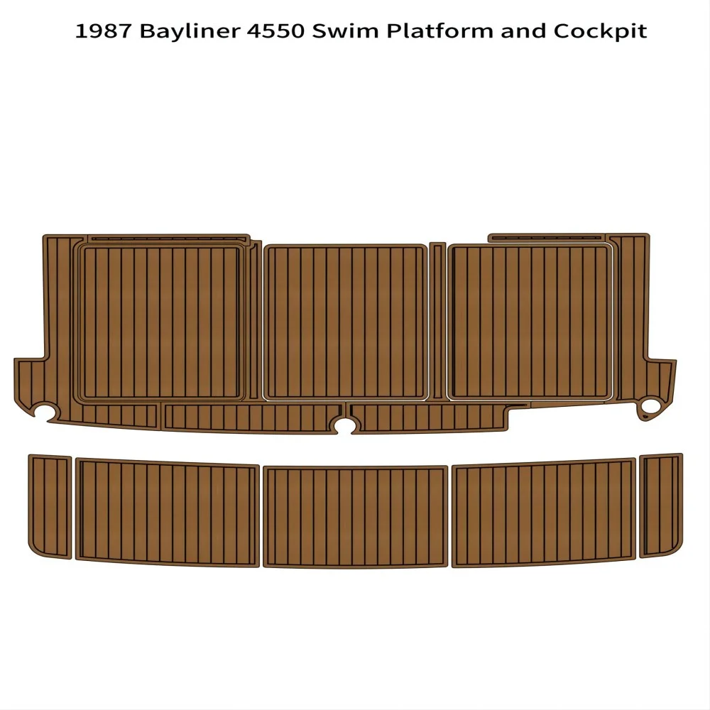 

1987 Bayliner 4550 Swim Platform Cockpit Boat EVA Foam Teak Deck Floor Pad Mat SeaDek MarineMat Gatorstep Style Self Adhesive