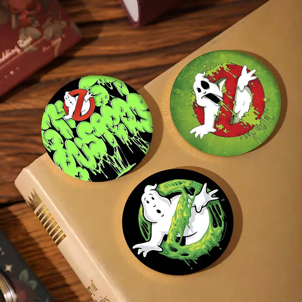 فيلم G-Ghostbusters 58 مللي متر لطيف أنيمي الشكل أيقونة شارة اليدوية صفيح بروش لحقيبة الظهر الملابس الصدر حلية الهدايا