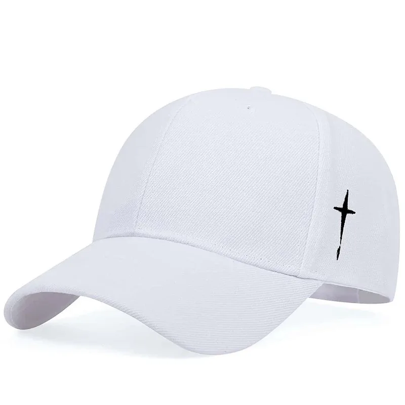 Unisex Simple Cross Water Drop Embroidery Baseball Caps Spring And Autumn Outdoor Adjustable Casual Hat Sunscreen Hat - Image 3