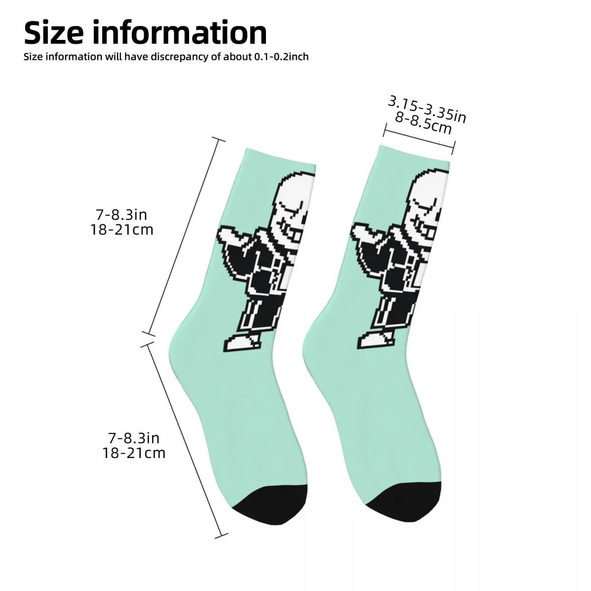Sans-Unisex Windproof Happy Socks, Undertale Estilo, Crazy Sock, Inverno, Rua, 1