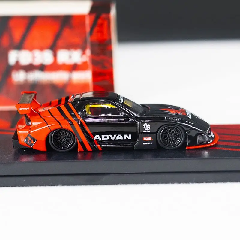 Diecast INNO Schaal 1:64 Mazda RX7 FD3S ADVAN JDM Legering Model Auto Collectible Toy Gift Souvenir Display Ornament