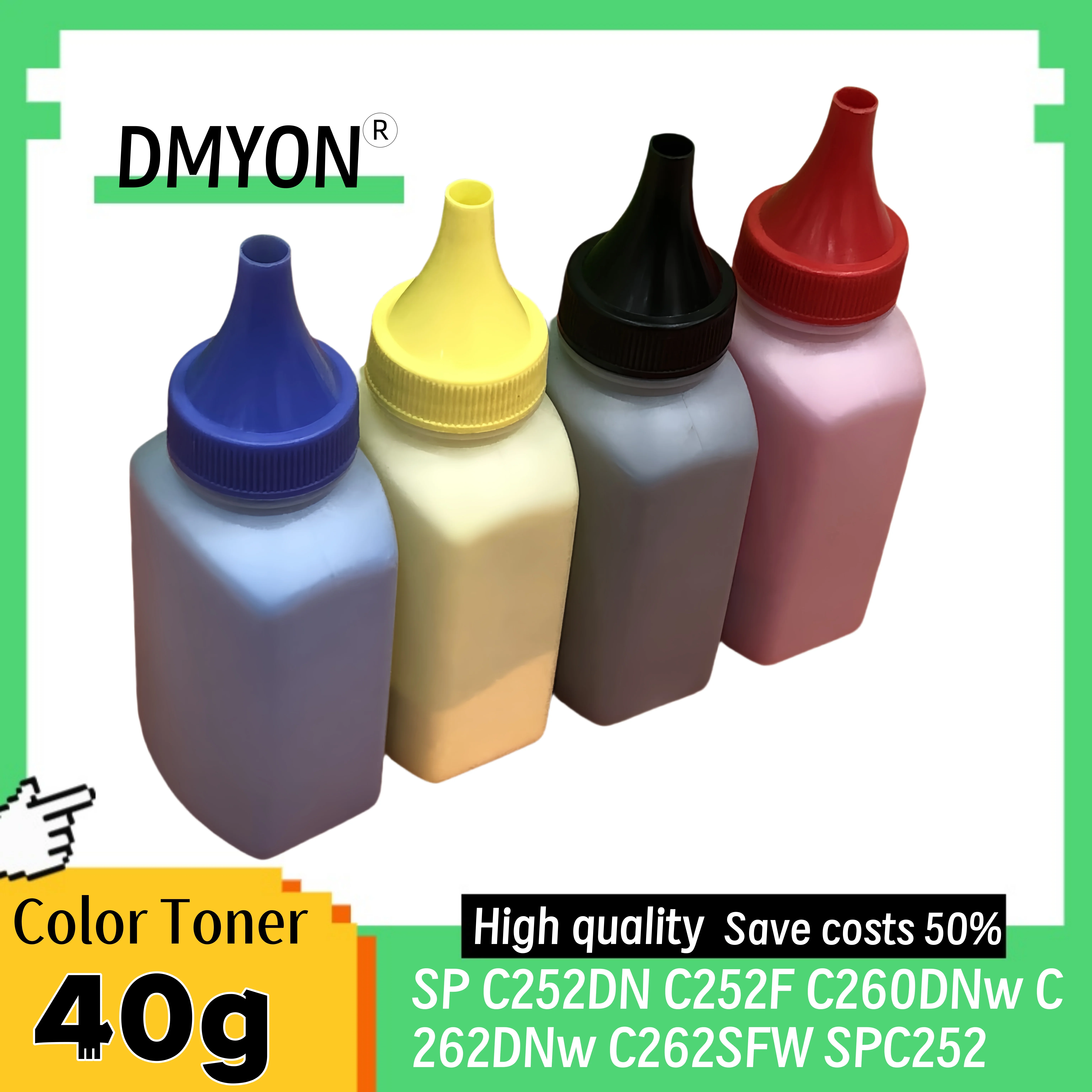 

Тонер-порошок DMYON, совместимый с картриджем для принтера Ricoh Aficio SP C252DN C252F C260DNw C262DNw C262SFW SPC252 SPC260 SPC262