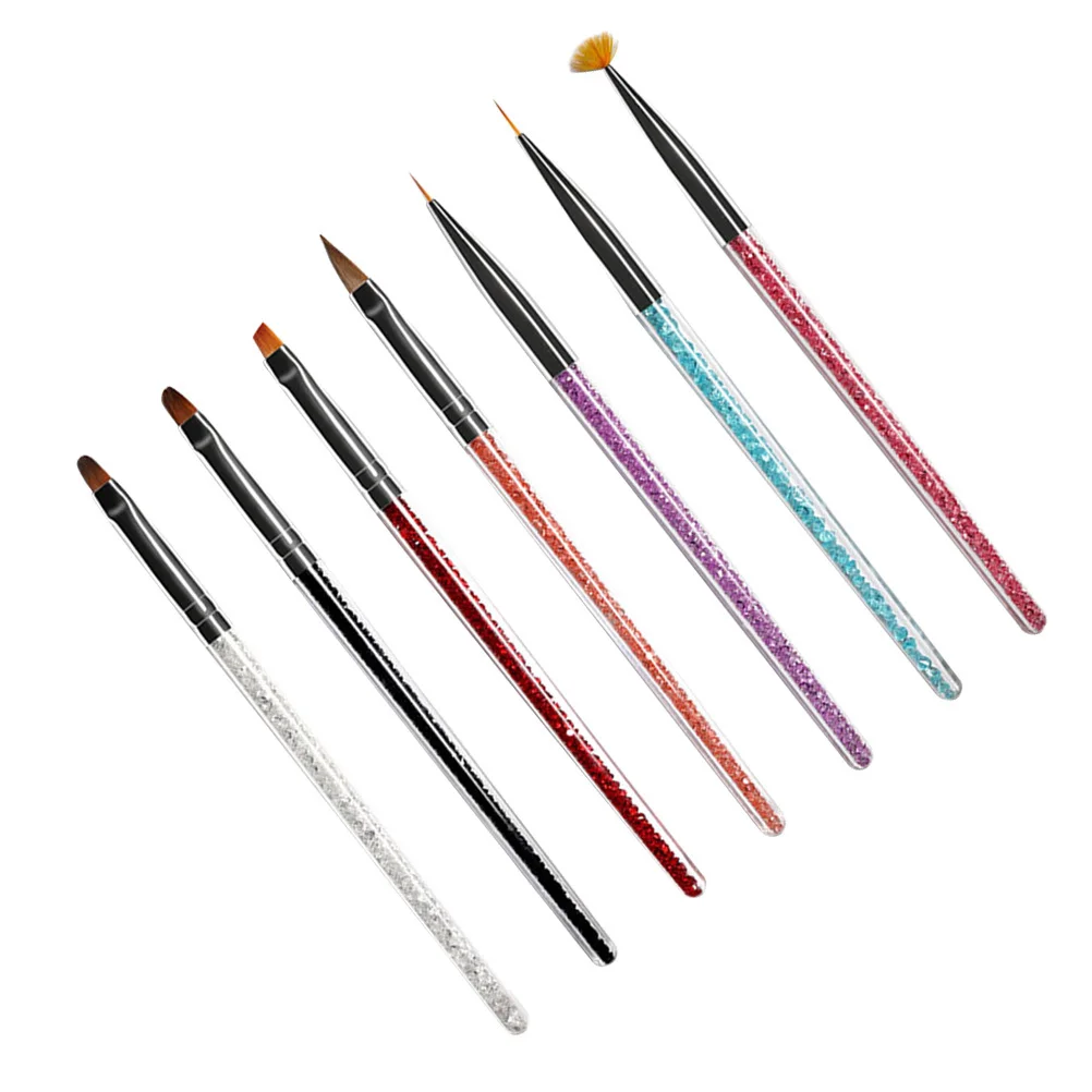 1Set Nail Art Pen Brush Set Professional Drill Handle Nail Painting Tools Fine Liner Kit for Home and Salon Use
