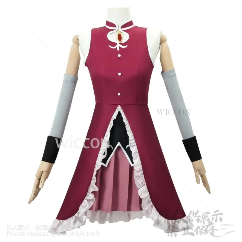 Anime Puella Magi Madoka Magica Sakura Kyoko Cosplay vestido rojo uniforme pelucas de Lolita para niñas Halloween Navidad Cos Customize9;